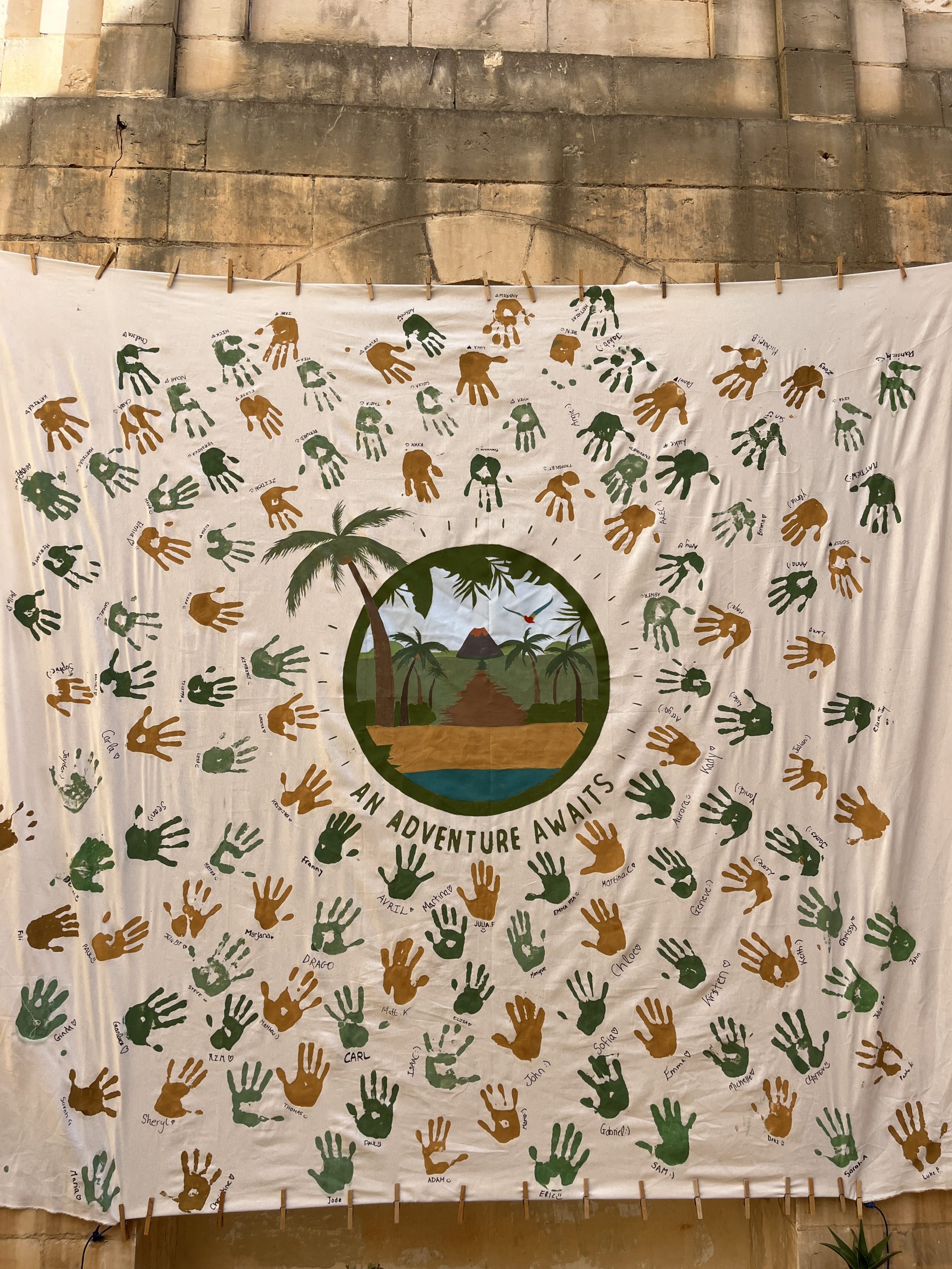 ACTS Boot Camp handprint banner